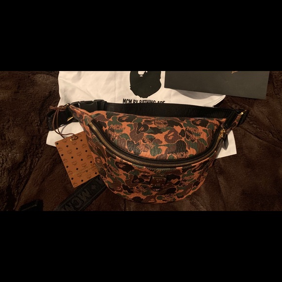 MCM X BAPE CAMO BELT BAG FANNY PACK - Picture 7 of 9